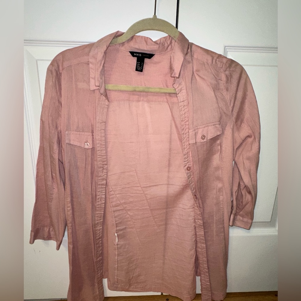 MNG Pink Button Down